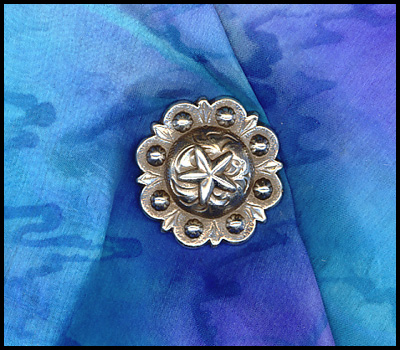 Western Decor Silver Star W/Berries 6 Hat Band Conchos
