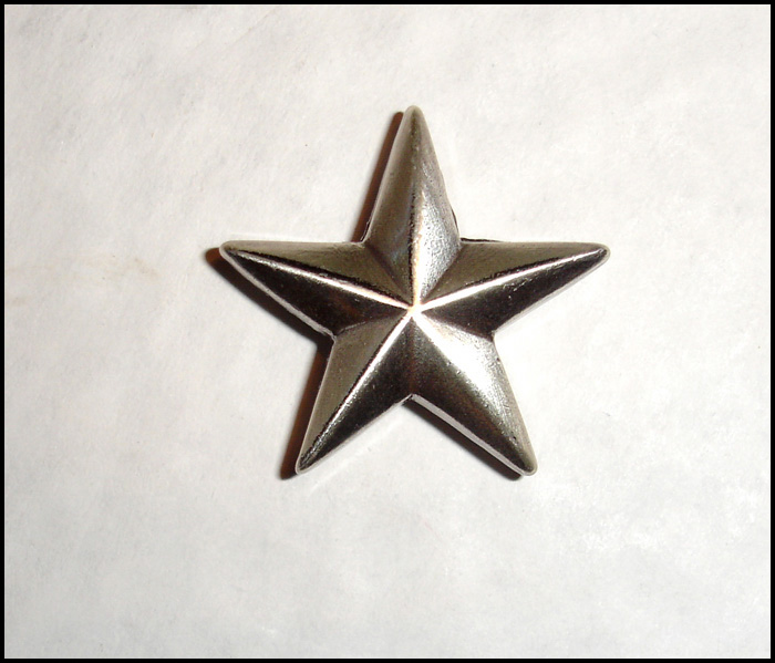 Western Lodge Decor  6 Heavyweight Silver Star Conchos 