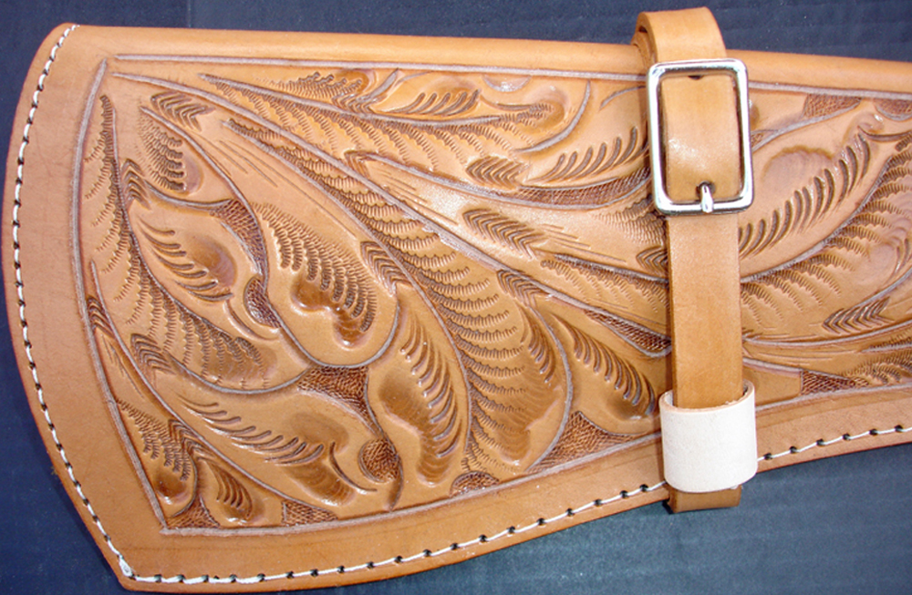 Hand Tooled Western Equestrian Tack Leather Rifle Scabbard | eBay
