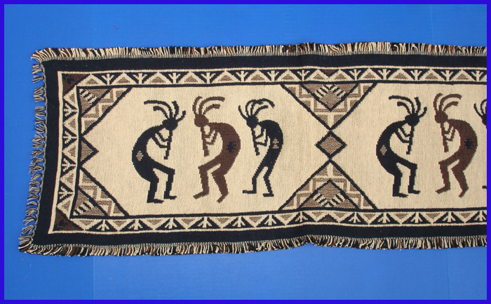 Western Kokopelli Cotton Jacquard 13X72 Table Runner  