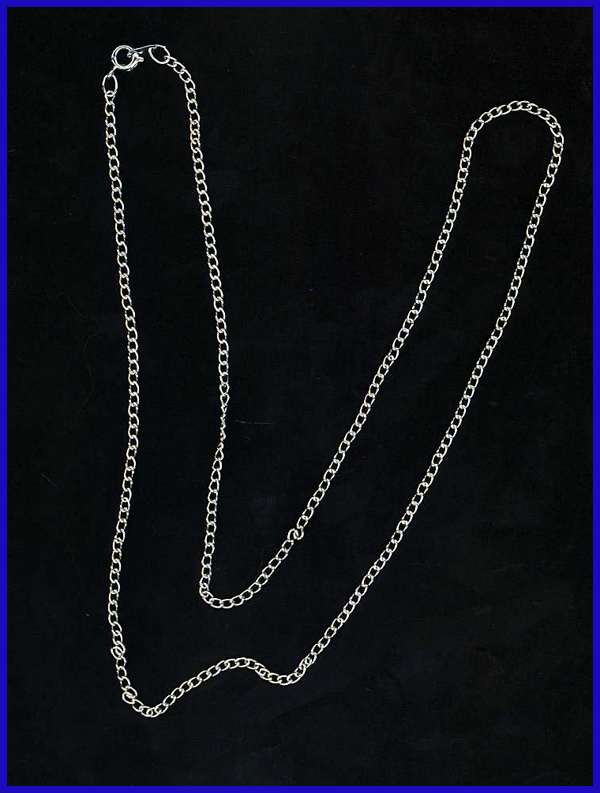 Western Jewelry Decor 24 Silver Plated Curb Chain  